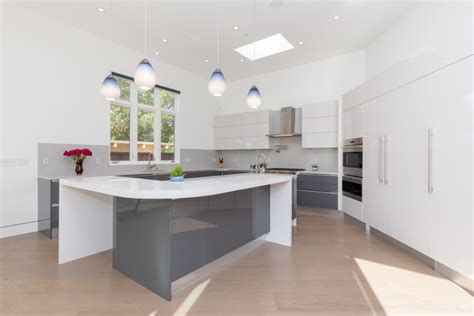 Palo Alto Grey White Kitchen Contemporary Kitchen San Francisco