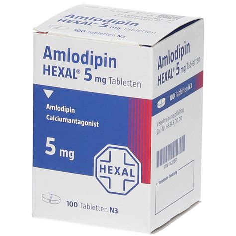 AMLODIPIN HEXAL 5 Mg Tabletten Dose 100 St Mit Dem E Rezept Kaufen