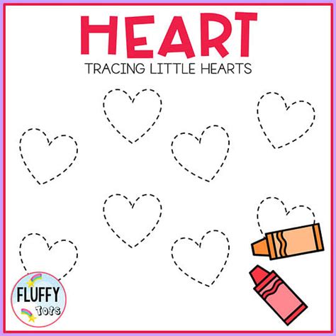 Fun Easy Heart Tracing Worksheet For Preschool Fine Motor