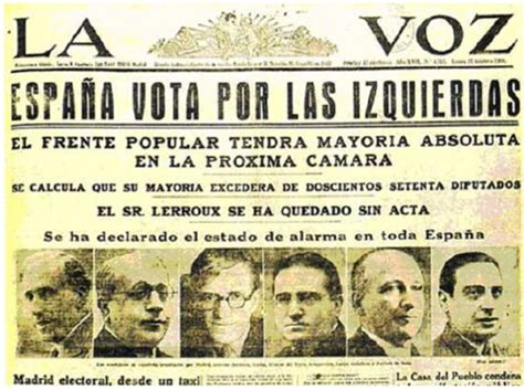 86 Años De La Victoria Del Frente Popular En Las Elecciones Del 16 De Febrero De 1936 Tercera