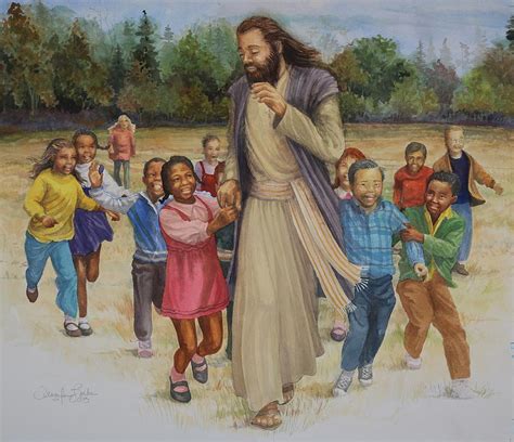 Jesus Loves the Little Children Painting by Jennifer Boeke - Pixels