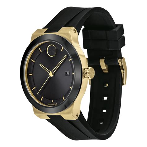 Movado Movado Bold Fusion Black Watch With Black Dial Pale Gold