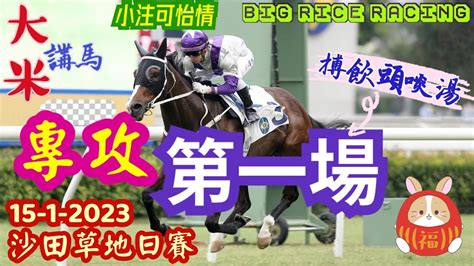 香港賽馬 專攻第一場 15 1 2023 沙田草地日賽 全場分析拆局，提供wqt 一胆拖兩腳 留言尋寶截止時間 星期六下午300pm