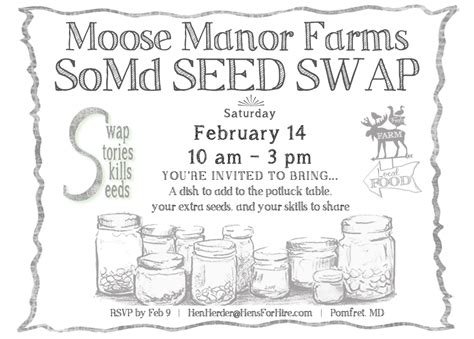 Seed Swap Moose Manor Farms