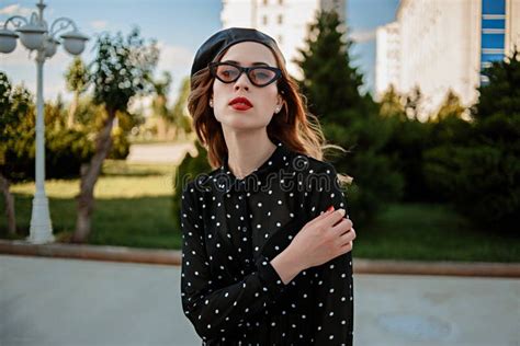 Portrait Of A Young Beautiful Girl In A Vintage Dress Stock Image