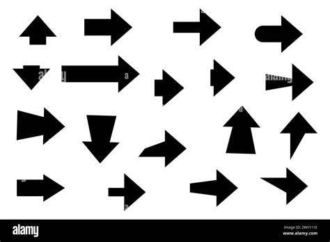 arrows icon set  cut  stock images pictures alamy