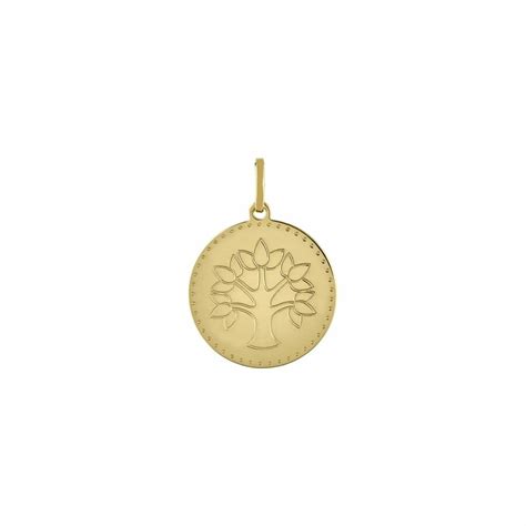 Achat Médaille ronde arbre de vie en or jaune