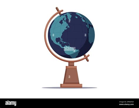 Earth Globe Clipart Vector Flat Design Isolated On White Background