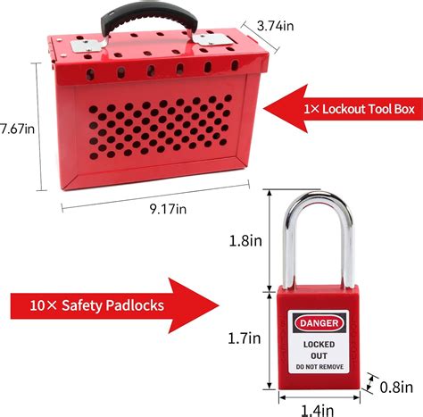 Buy Omgtmd Lockout Tagout Lock Box Kit Portable Safety Padlock Box Loto