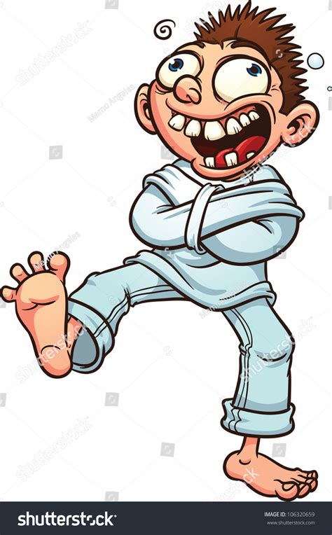 Crazy Cartoon Guy Straight Jacket Vector Stock Vector (Royalty Free ...