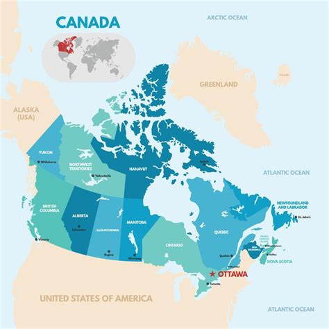 Canada Country Map 20547020 Vector Art at Vecteezy