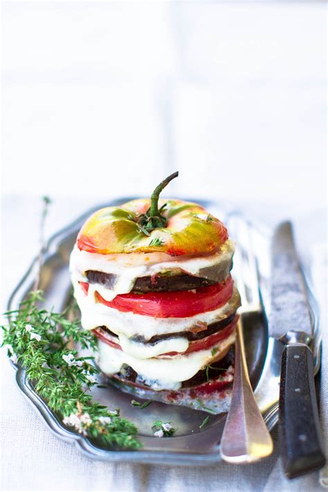 Millefeuilles De Tomate Et Aubergine Quatre Saisons Au Jardin