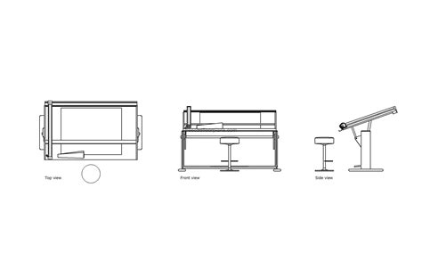 Drafting Table Free CAD Drawings