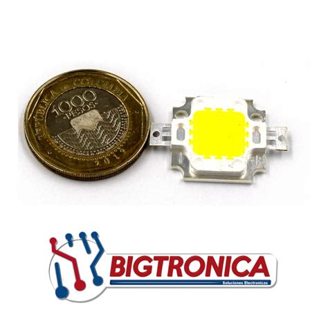 Led De Potencia Blanco Frio 10W 12v Con Disipador