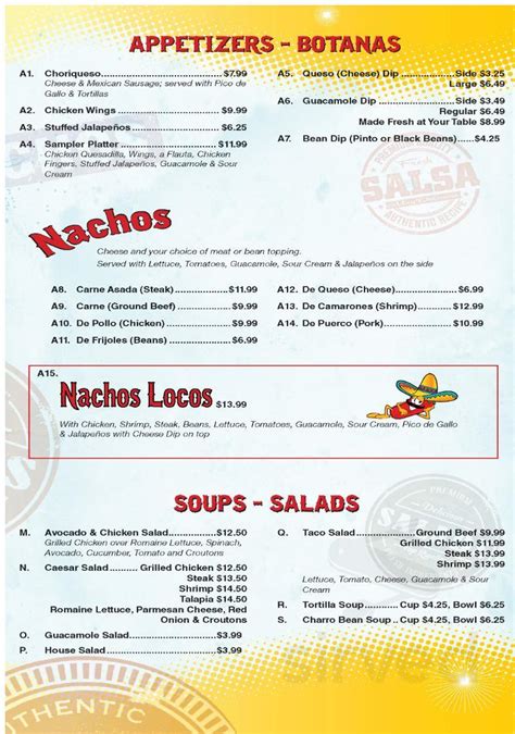 El Paso Mexican Grill Menu In Marrero Louisiana Usa