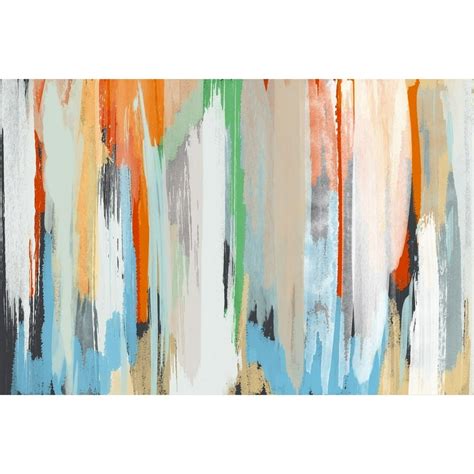 Marco Fine Arts Divine Touch "Spring Showers" Abstract Contemporary Canvas Wall Art 36 x 48 ...