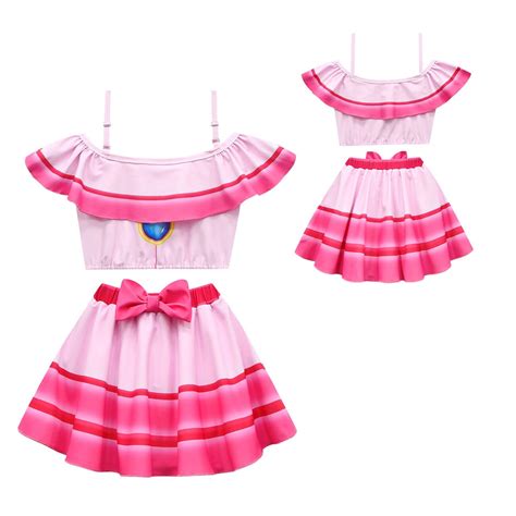 Girls Piece Swimsuit Princess Peach Bikini Bathing Suit Tankini Swimwear Walmart