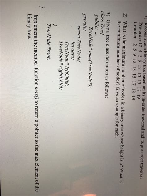 Solved What Is The Maximum Number Of Nodes In A Binary Tree