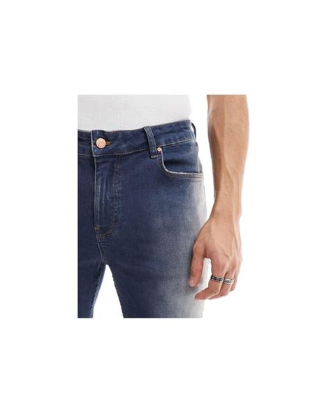 Asos Flare Jeans With Tinted In Blue For Men Lyst