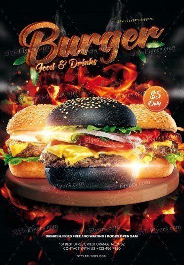 Burger Psd Flyer Template 25335 Styleflyers