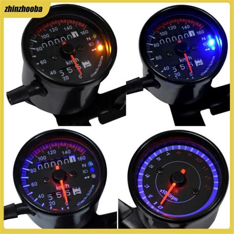 Fs For Honda Cafe Racer Motorcycle Odometer Speedmeter Tachometer Led