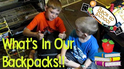 Whats In Our Backpacks Back To School Youtube