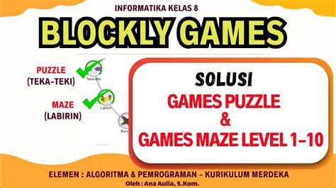 Solusi Blockly Games Puzzle Dan Maze Level Komplit Blockly Games 1