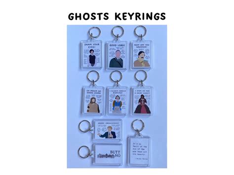 BBC Ghosts Inspired Keyring Button House Ghosts Characters - Etsy