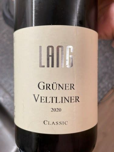 Weingut Lang Grüner Veltliner Classic Vivino US