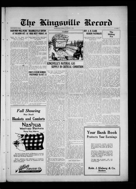 The Kingsville Record (Kingsville, Tex.), Vol. 18, No. 7, Ed. 1 ...