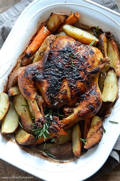 roast potatoes and carrots with chicken