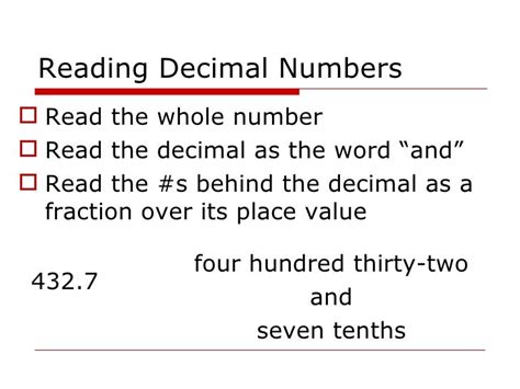 7th Grade Objective: Ordering Decimals