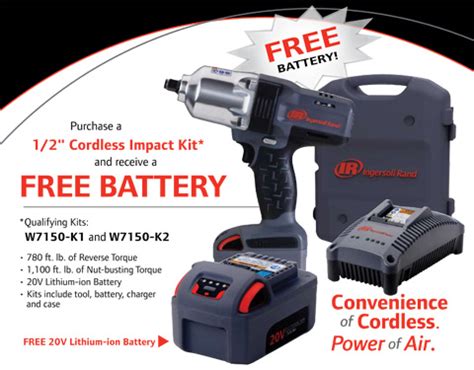 Ingersoll Rand W7150 Impact Wrench - Free Battery Deal - Belts And Boxes