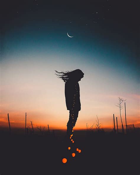 Dawn Nature Sky Person Backlit Dark Dusk Girl Dark Aesthetic