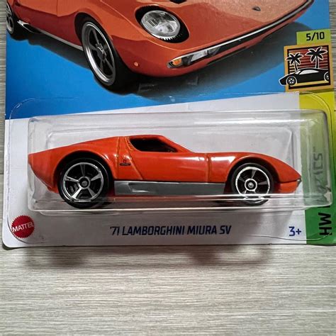 Hot Wheels Hotwheels Hw Exotics 71 Lamborghini Miura Sv 興趣及遊戲 玩具 And 遊戲類 Carousell