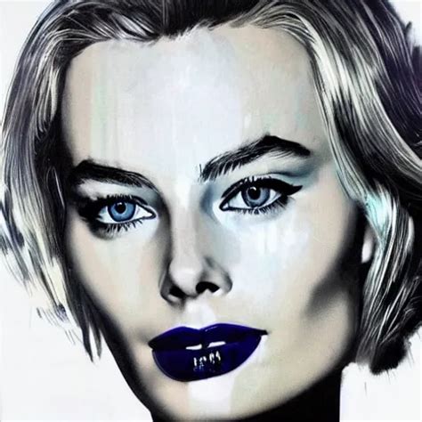 Beautiful Portrait Of Margot Robbie Detailed Face By Stable Diffusion