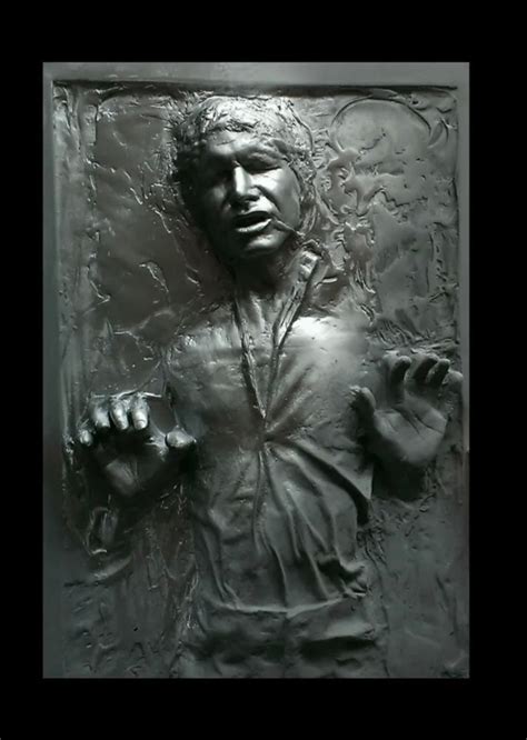 Han Solo Frozen In Carbonite Life Mask Face Cast In White Or Painted