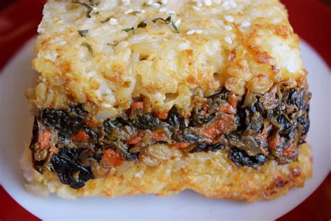 Golden Rice Pie With Spinach Filling Make It Like A Man