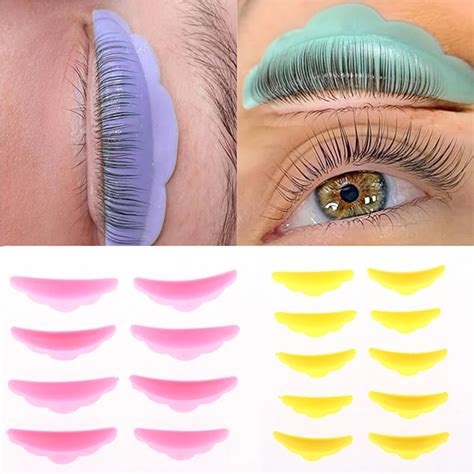 5pairs Lash Eyelash Grafting Silicone Perm Pad Eyelash Lifting Pad Reusable 3d Eyelashes