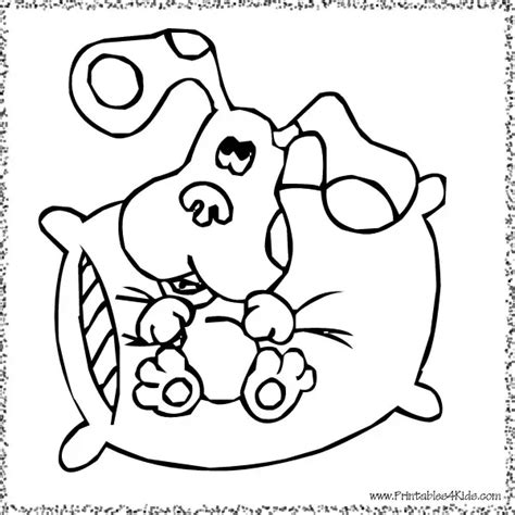 Blues Clues Nap pillow coloring page – Printables for Kids – free word ...