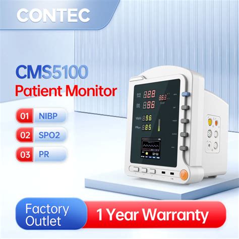 Contec Cms5100 Patient Monitor Icu Vital Signs Multi Parameter Nibp