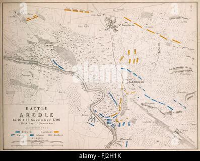 Batalla de ARCOLA 15 17 de noviembre de 1796 Napoleón mítines a sus