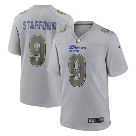 Men S Los Angeles Rams Matthew Stafford Nike Gray Atmosphere Fashion