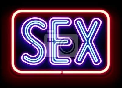 Sex Sign Wall Stickers Sex Shop Prostitution Pornography Myloview