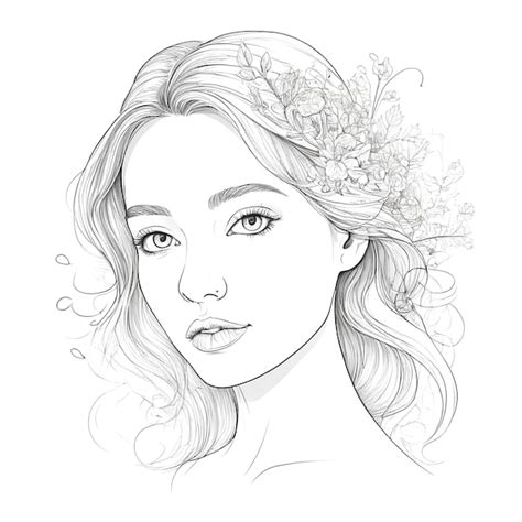 Premium Photo Outline Illustration On White Background