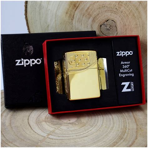 LUKSUSOWA ZAPALNICZKA ZŁOTA MARKI ZIPPO 24 KARATY ZŁOCENIA CERTYFIKAT