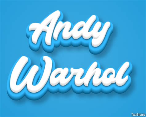 Andy Warhol Effet De Texte Et Design De Logos Célébrité Textstudio