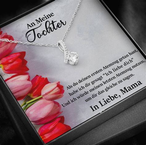 An Meine Tochter Halskette Tulpen Mutter Tochter Geschenk