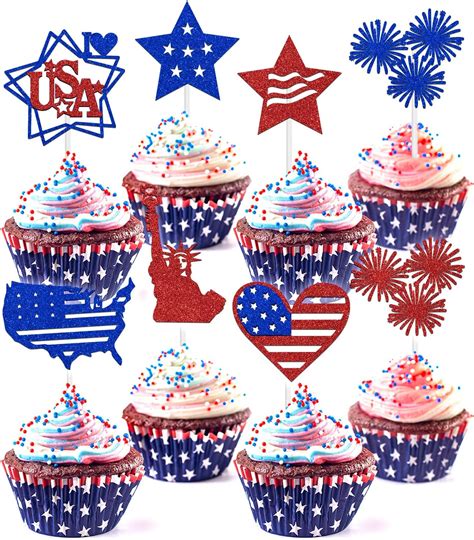 Amazon Happy Th Of July Cupcake Topper Fourth Of July Patriotic