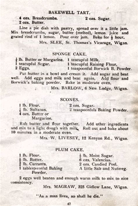 wiganworld - The Wigan Recipe Book, 1925